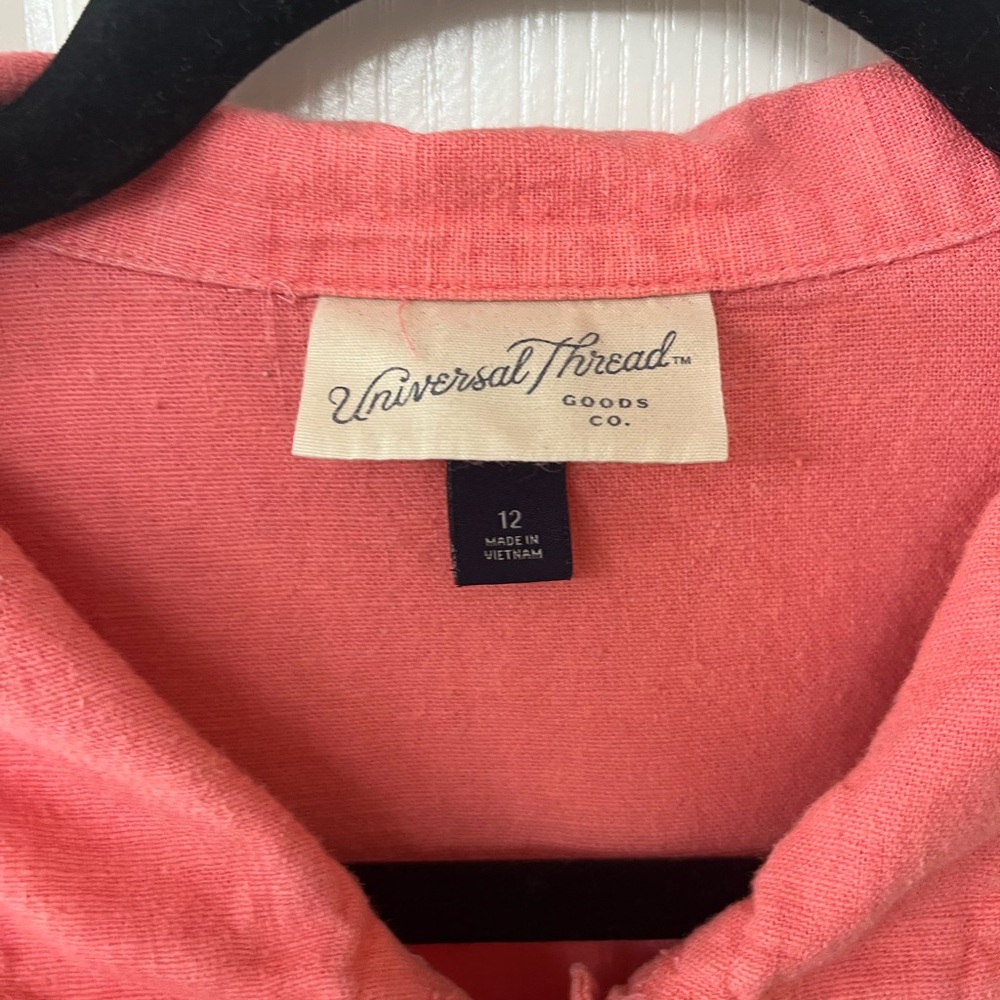 Universal Thread Coral Button-Up Romper - image 2